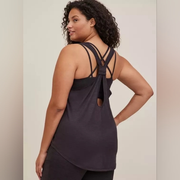 Torrid Happy Camper Knot Back Tank Super Soft Performance Jersey - Picture 1 of 12